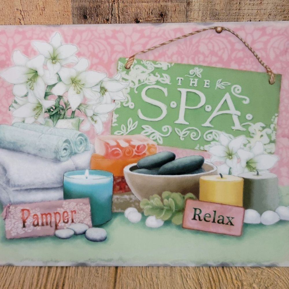 Bathroom Spa Tin Sign.